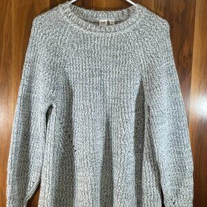 Gap Lofty Chainett Navy Marl Knitted Pullover Winter Sweater